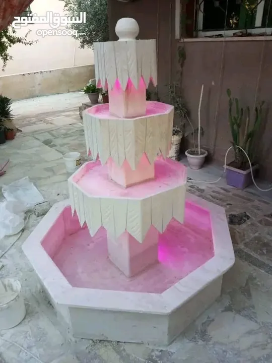 نوافير وشلالات وباربيكو وجميع انواع ديكورات الحجر الطبيعي  العنوان الزرقاء الجديده