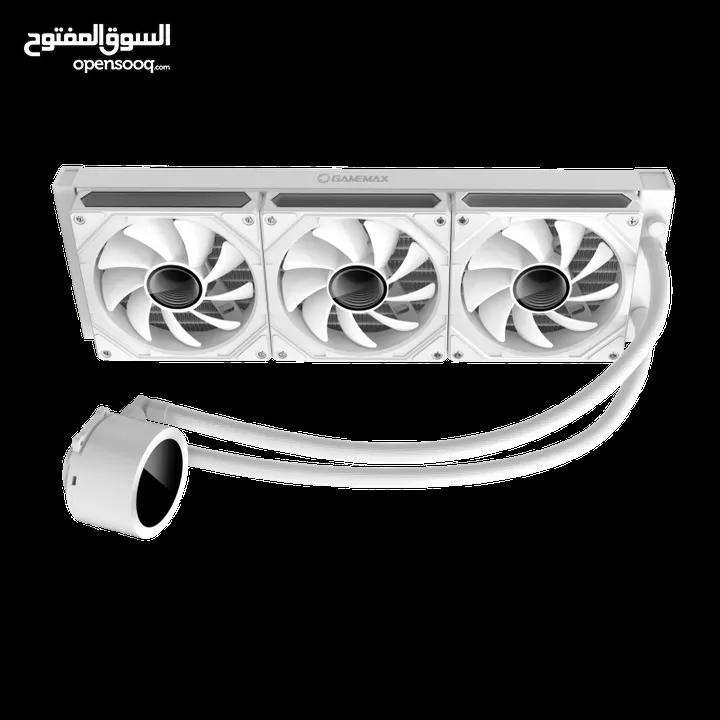 مراوح تبريد مائية مع شاشه تبريد قياس 360 سم  Gamemax IceBurg 360 Digital WH Fan