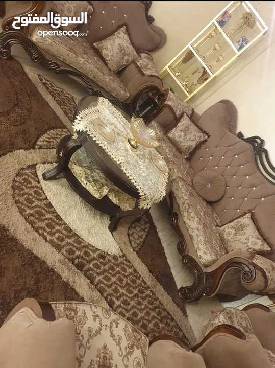 طقم كنب تفصيل خشب زان  + الطريه من احسن أنواع الطريات + البرادي من احسن أنواع البرادي