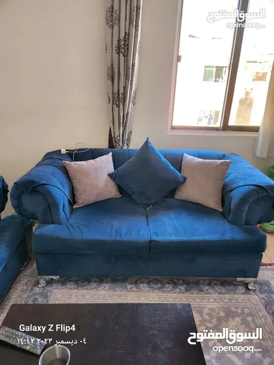 طقم كنب تفصيل مستعمل بس نضيف 7مقاعد
