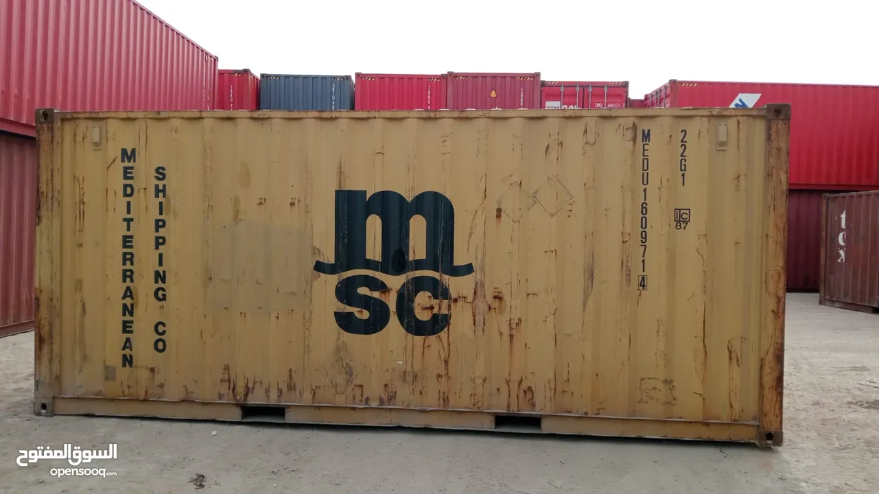 حاويات فارغه للبيع 20 قدم و 40 قدم   container 20+40HQ (مستعمل بحاله جيده) متخصصون في بيع الحاويات