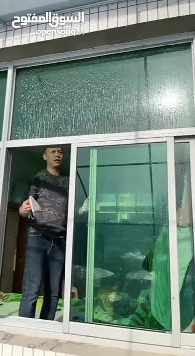 الممسحة الدبل المغناطيسية ممسحة لتنظيف الزجاج و الشبابيك النوافذ ممسحه تنظيف شباك زاجاج ابواب سكوريت