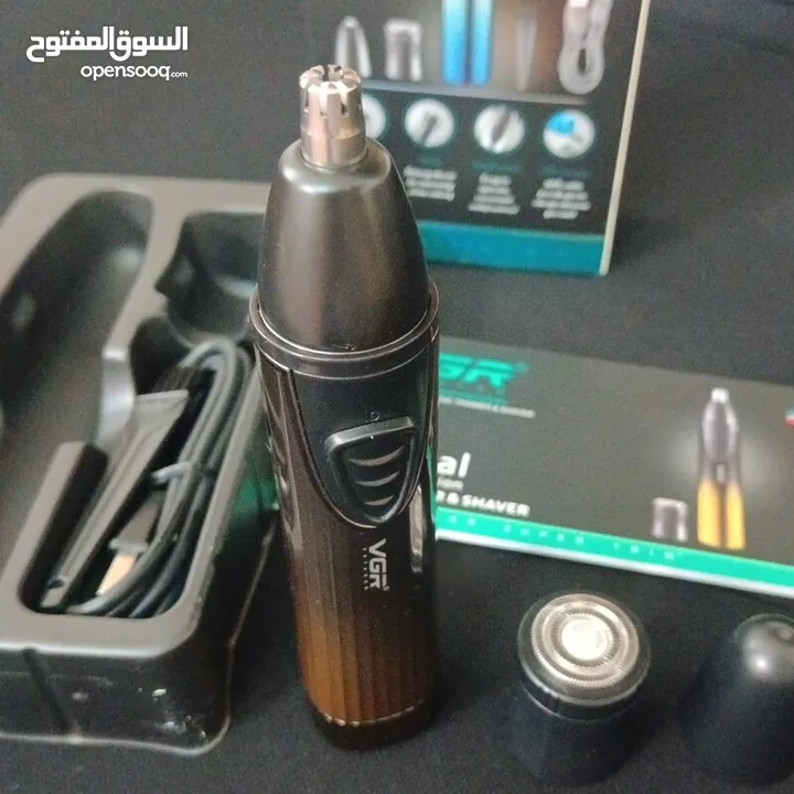 ماكينة حلاقه للانف و الوجه و الاذن اثنان في واحد شحن VGR V-619 ضد الماء