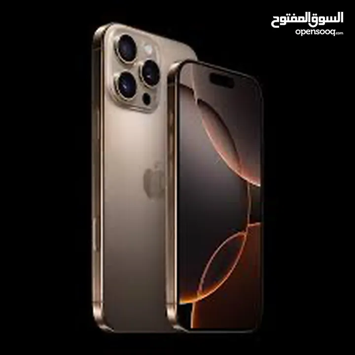 iPhone 16 Pro Max  آيفون 16 برو ماكس   تيتانيوم صحراوي  جديد  مقاومة الطرطشة والماء والغبار