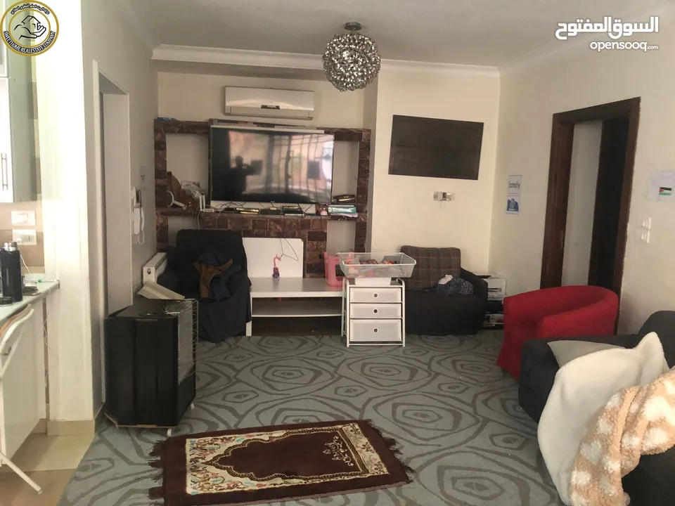 شقة أرضية مفروشة فاخرة للبيع في خلدا 200م مع حديقة وترسات 200م تشطيب سوبر ديلوكس