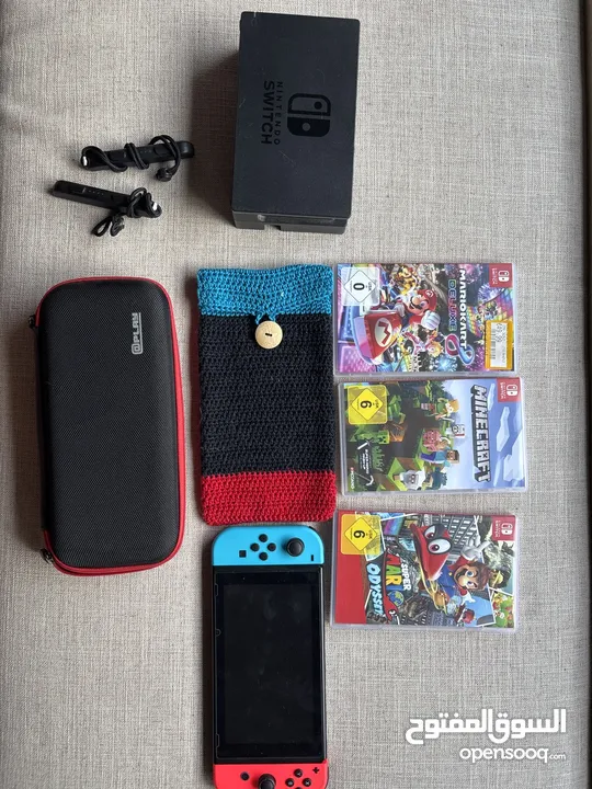 Nintendo Switch Bundle – With Games & Handmade Cover (Great Price)