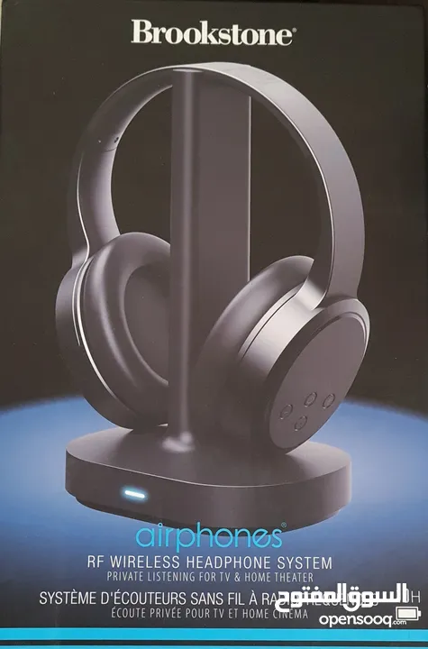 سماعات Brookstone ويرلسBrookstone 9AirPhones Wireless RF Over Ear Headphones