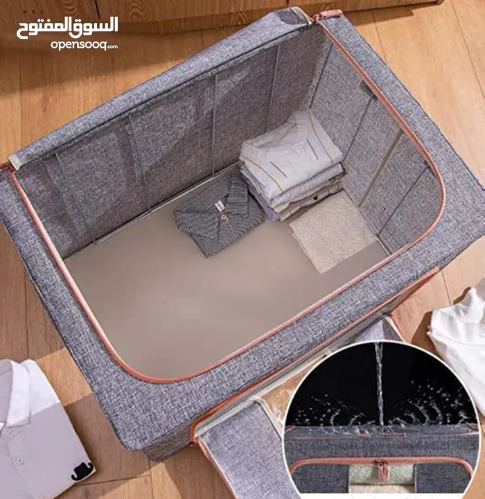شنط تخزين صناديق ترتيب الملابس عدد 3 حجم كبير صناديق تخزين ملابس - Clothes Organiser صندوق تخزين قما
