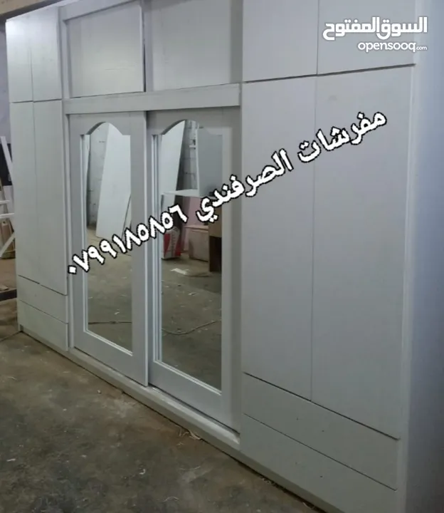 خزائن ملابس خشب لامنيت 18م حجم كبير قياس 320 عرض  ارتفاع 240 تفصيل حسب المقاس الون اختياري  كفاله خم