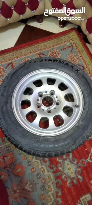 طقم جنط مع كوتش مقاس 15