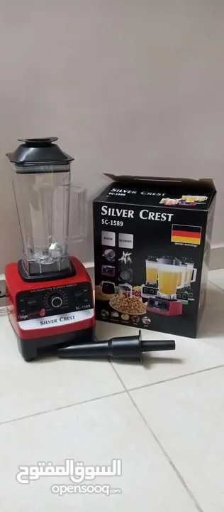 الخلاط الصناعي 2 لتر 15 سرعه 6 شفرات ضد الكسر خلاط Silver Crest خفاق MIXER صناعي يطحن زجاج