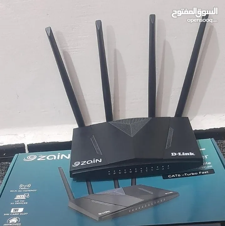 راوتر منزلي زين 5G اربع انتيل وراوتر متنقل زين 4G بطاريه ممتازه للبيع مستعملات بحالة الجديد