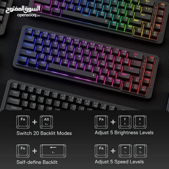 Redragon K709 65% Wired Gasket RGB Gaming Keyboard كيبورد