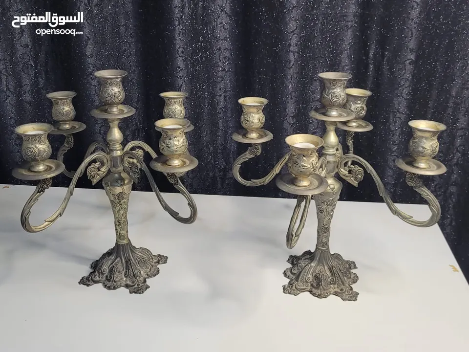 شمعه دان أنتيك عدد 2 ثقيل