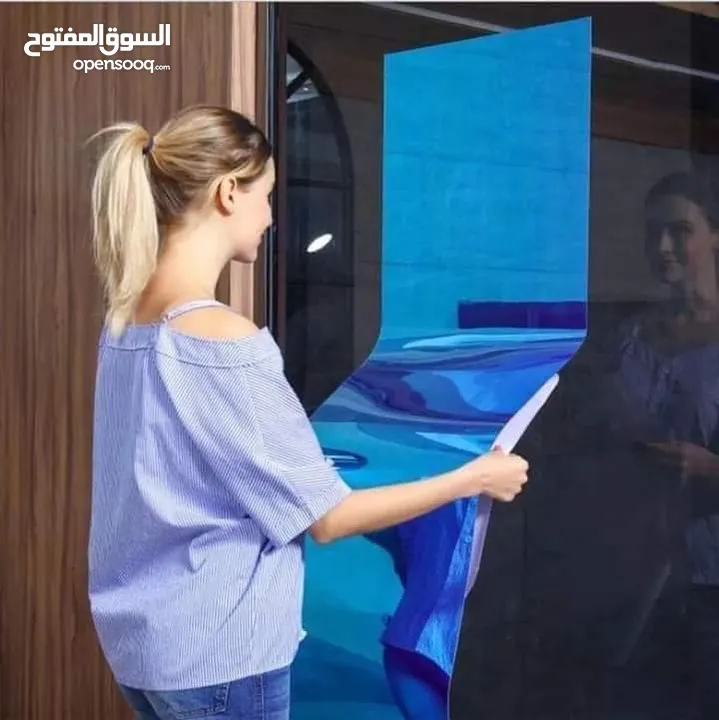 مرايا لاصقه رول لاصقه 100سم في 50 سم رول ستيكر مرايه ديكور مراية.مرآيه