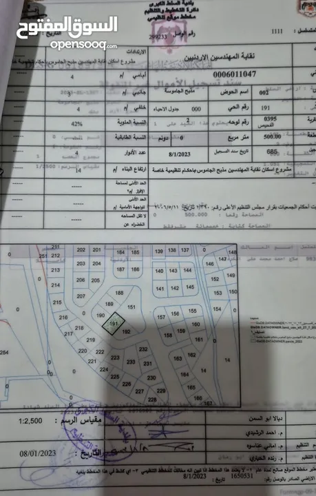 ارض للبيع قرب دوار ام النعاج 4 طوابق
