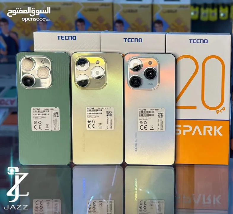 جهاز جديد بالكرتونة Spark 20 pro رام 16 جيجا 256 مكفول سنة متوفر توصيل