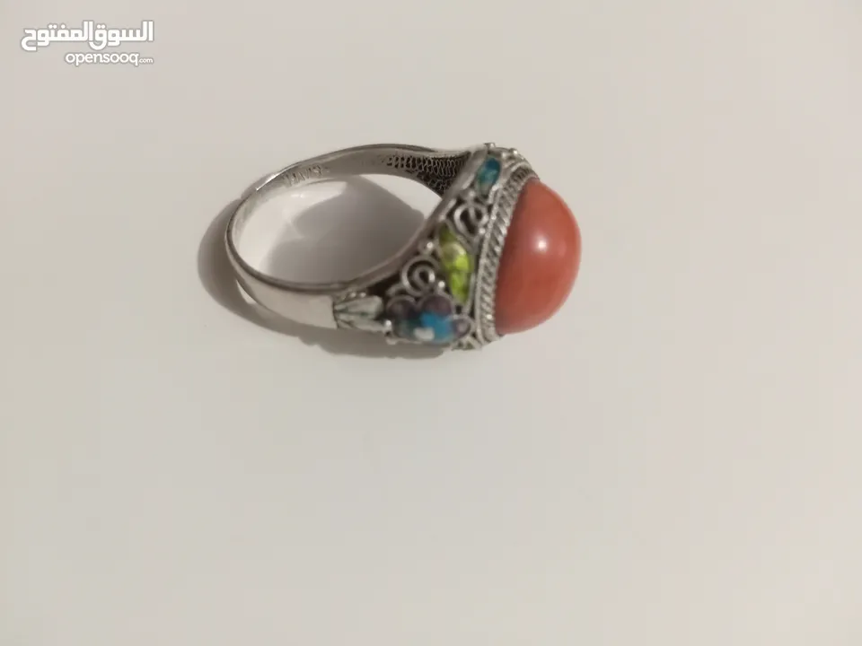 خاتم فضه صياغه يدويه انتيك