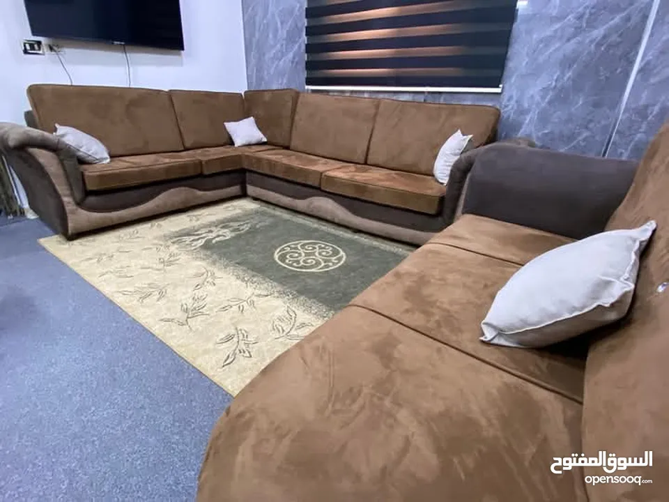 طقم كورنر 9 مقاعد اسفنج متحرك