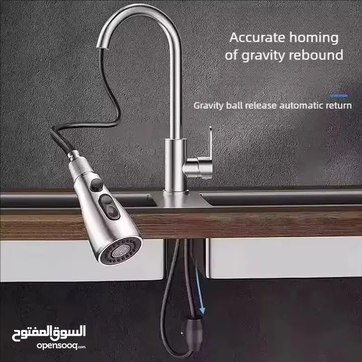 حنفية مجلى سحاب بقاعدة نحاس قوية – ديكور وجودة في آن واحد! 3 ألوان عصرية، سهل التركيب، ومتانة تدوم –