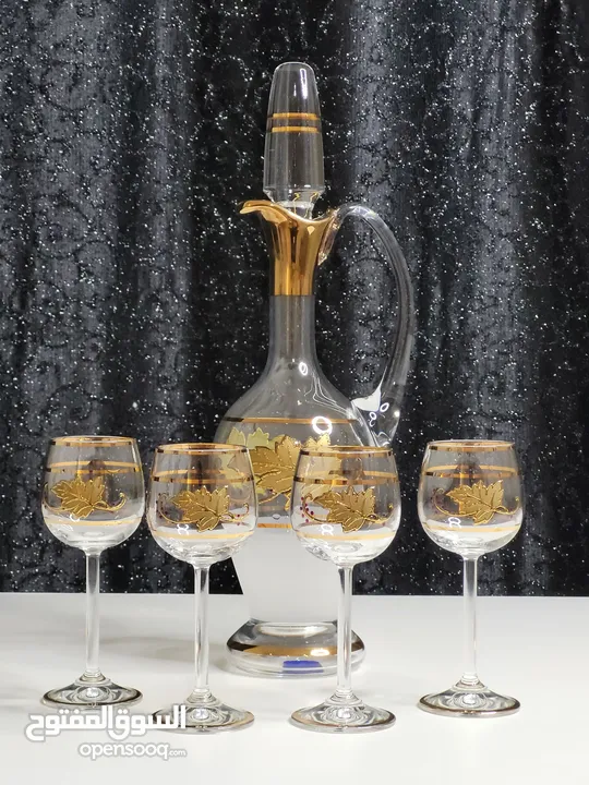 Crystal Egermann كريستال تشيكي ماركة   مزينة بطبقة سميكة من ماء الذهب Egermann