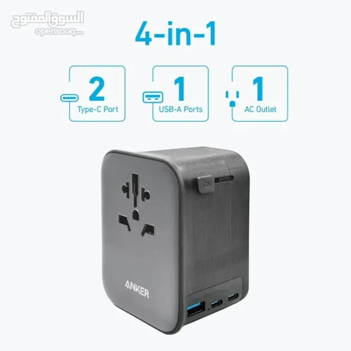 Anker Nano Travel Adapter (4-in-1, 65W) -NEW -MEGAByte