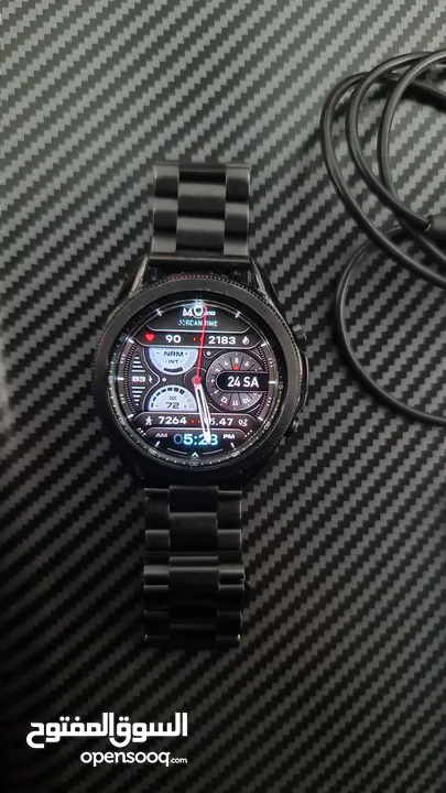 samsung watch 3 45 mm black  ساعه سامسونج الذكيه
