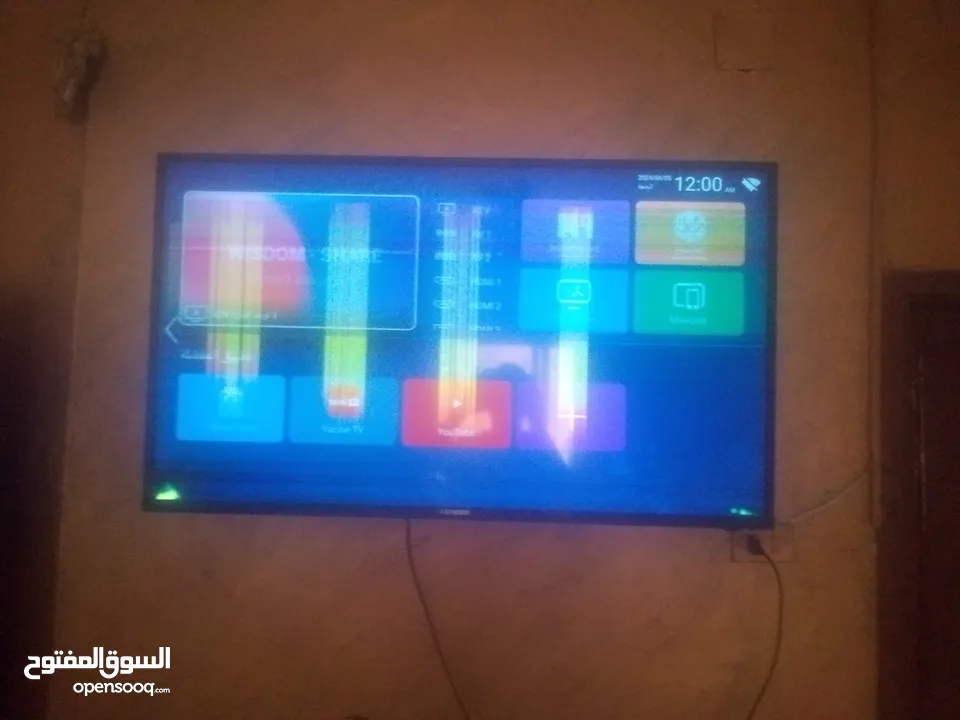 شاشه للبيع في الرصيفه شاشه فيه خطوط بتشغل نت حجم 55 نوع سيمور السعر 20 قابل للبدل