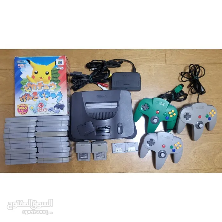 Nintendo 64 with 19 games نينتندو 64 ياباني..