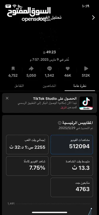 حساب تيك توك للبيع في اقل سعر ب 40 قابل للتفاوض. والبيع وجه لوجه