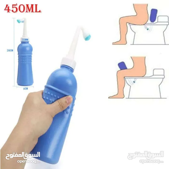 شطاف السفر بزجاجة مطاطية سعة 650 مل توفر للك الراحة أينما ذهبت حول العالم. محمول للاستخدام الشخصي