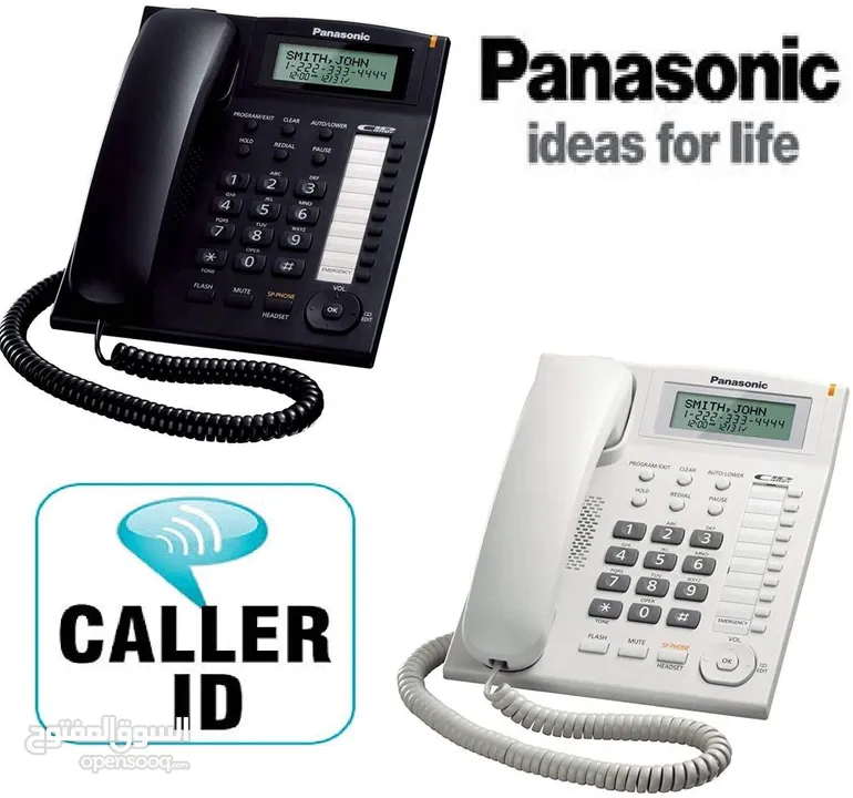 تلفون ارضي سلكي باناسونيك  KX-TS880MX Panasonic Single Line KX-TS880MX Corded Landline Phone