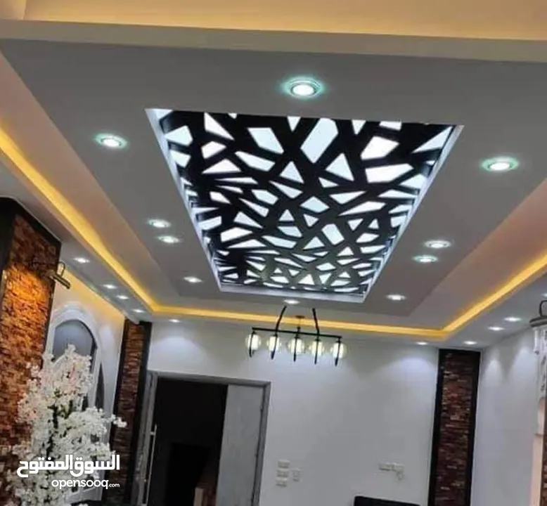 كهرباء وأحدث الديكورات المنزليه حبس بورد وتركيب بدل الخشب والرخام