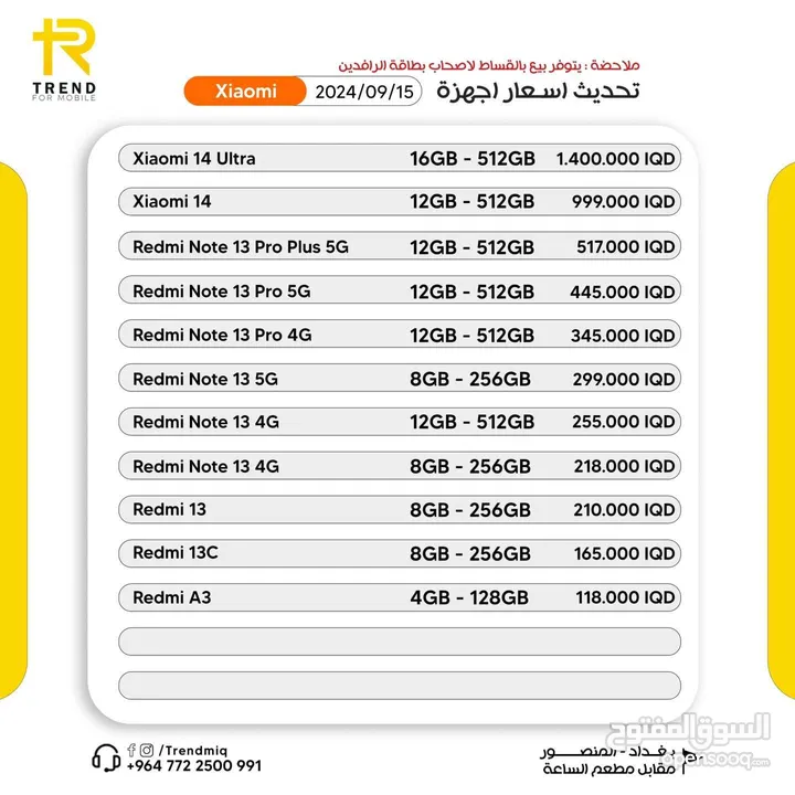 شاومي 14التر جهاز استخدام قليل حاله حال الوكاله