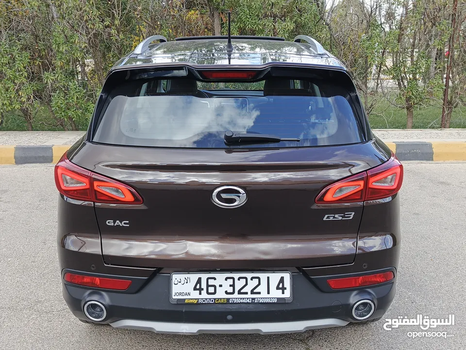 GAC GS3 جاك  موديل 2022 فحص كامل7 جيد ماشية ك 6  الف كيلو غرفة لون بني بحالة الوكالة محرك 1500 cc تي
