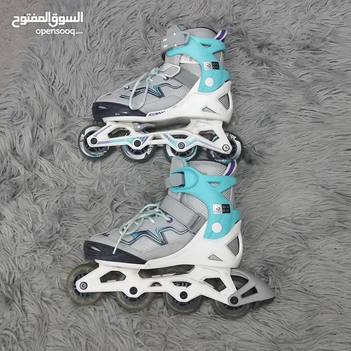 سكيتات VIP   عجال مطاط هيكل بلاستيك مقوى شفرات حديد .