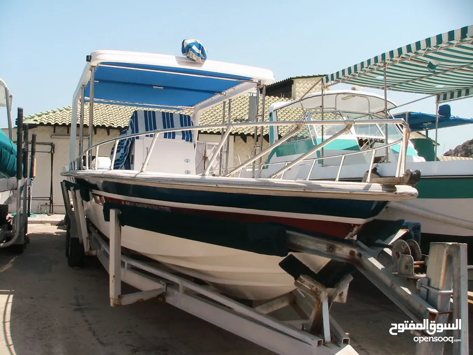 قارب 31 قدم للبيع مع العربه Boat 31ft for sale