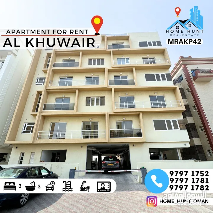 AL KHUWAIR  MODERN 3 BHK APARTMENT FOR RENT