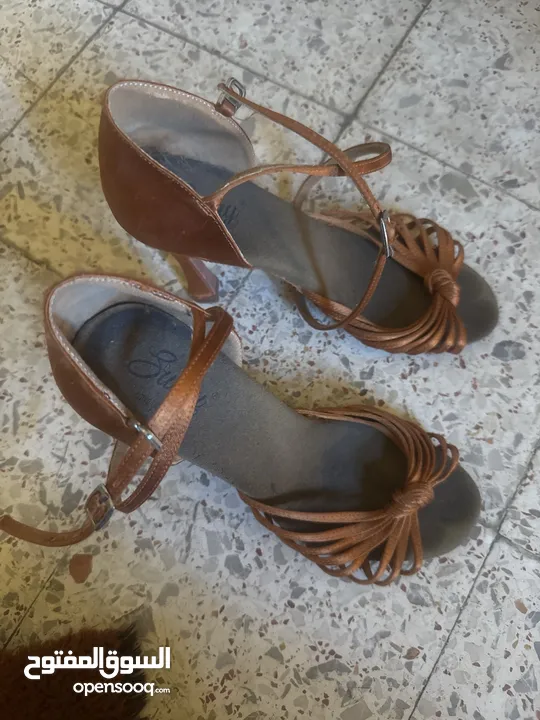 Professional Latin Dance Shoes Size 38 Bronze