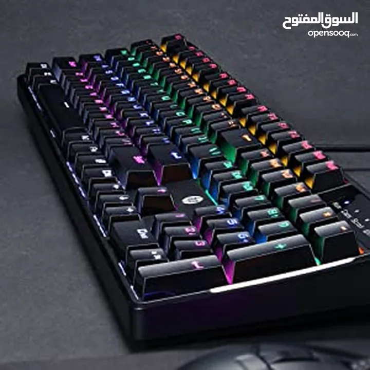 GK400F keyboard hp Mechanical Gaming كيبورد جيمنج من اتش بي مواصفات ممتازة مضيئ  