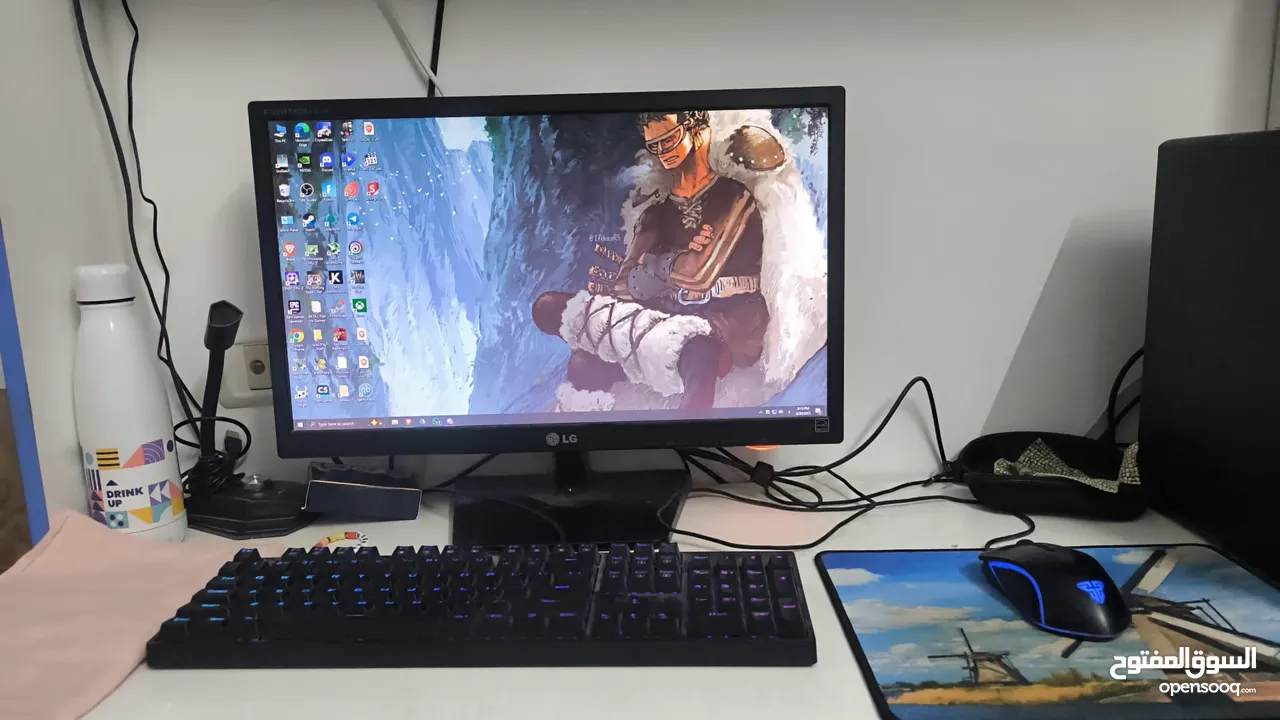 Gtx 1050ti كمبيوتر للبيع مع كامل اغراضه بسعر نار