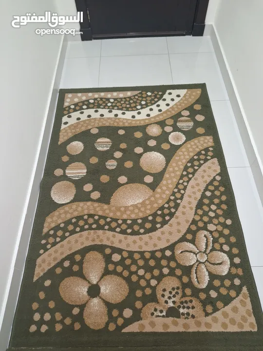 2 rugs, olive color in beige, size 170 cm x 120 cm