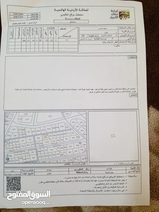قطعة ارض للبيع في منطقة جبل النزهة
