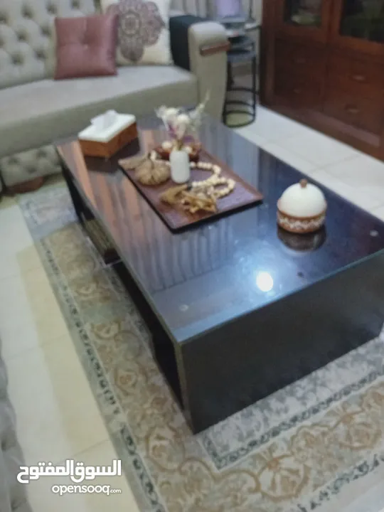 طاولة وسط  وطاولة تلفزيون خشب صولد متين لغرفة الجلوس
