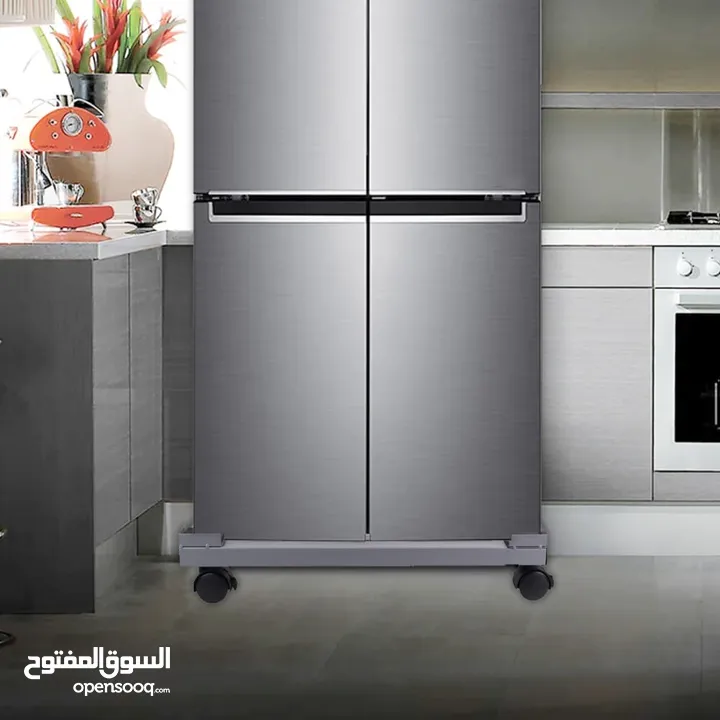 قاعدة معدنية متحركه او ثابته ثلاجة جلاية  غسالة تتحمل وزن 300 كيلو متعددة الاستخدامات قاعده