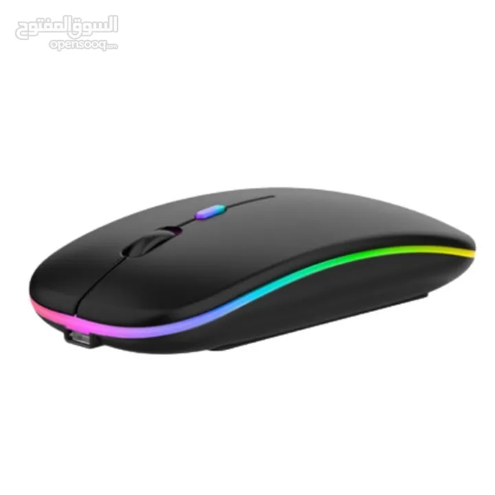 2.4GHZ T-02 RECHARGEABLE WIRELESS LED MOUSE-ماوس قابل للشحن وايرلس