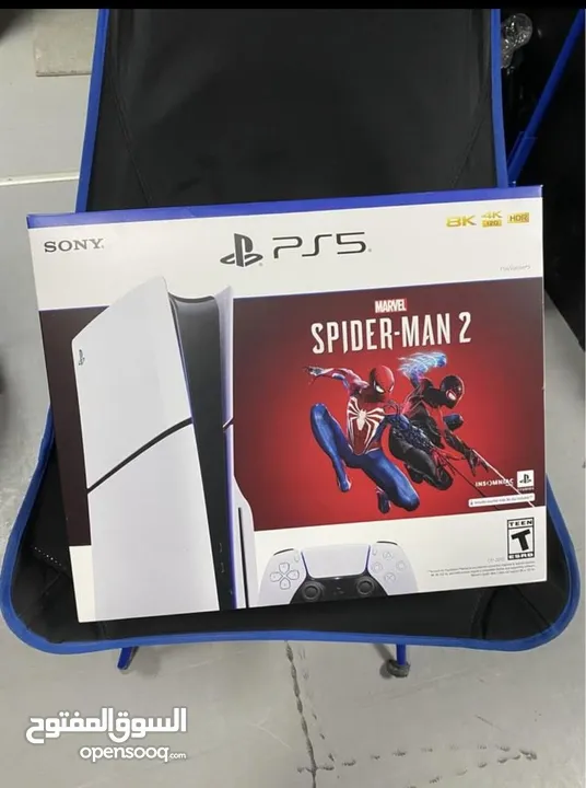 Sony PlayStation 5 slim disc spider man 2, comes with the console, 2 original controllers.