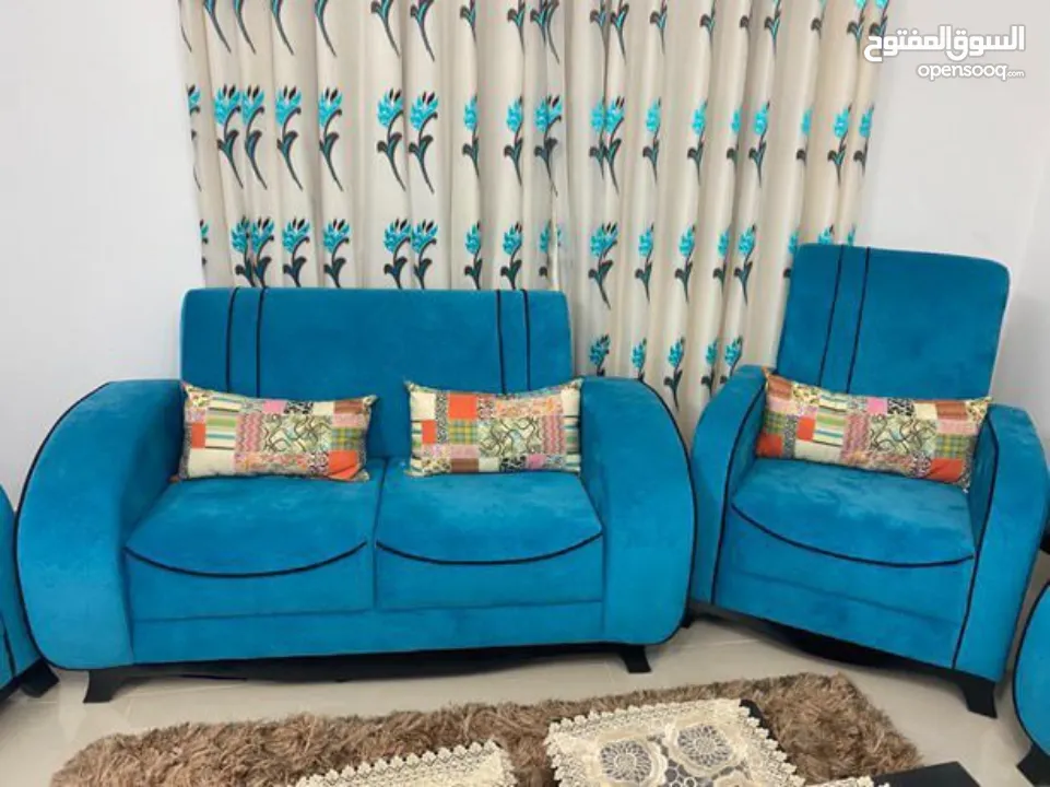 طقم كنب شبه جديد مستعملش