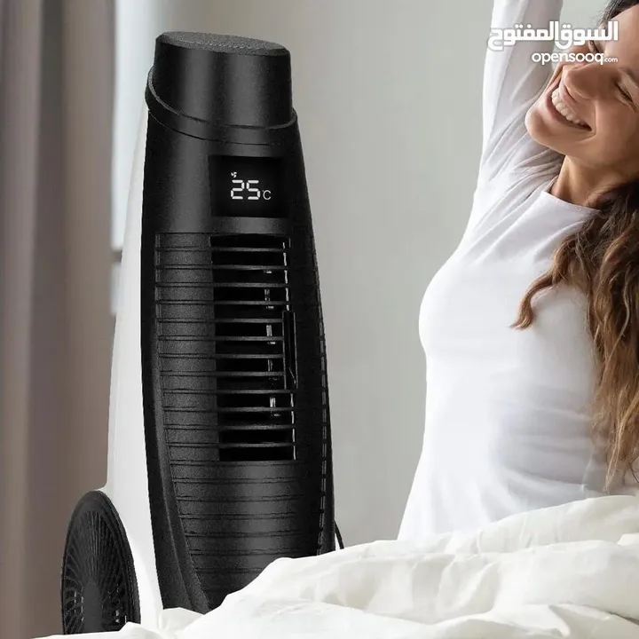 مروحة برجية أمريكية ذكية من Benaton بـ3 سرعات وشاشة ديجيتال تبريد قوي وتصميم أنيق بـ100 واط!