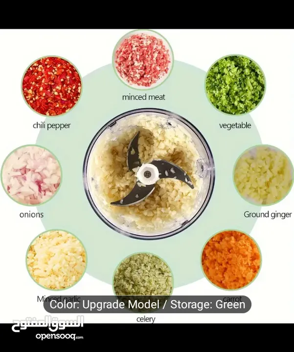 Portable USB-Powered Food Processor & Blender with Stainless Steel Blades - Compact Lightweight